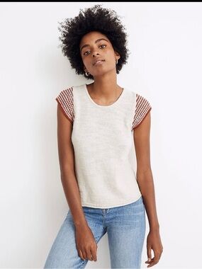 Madewell Kimball cap sleeve sweater size S